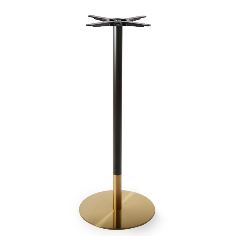 Base de mesa VERSALLES NEW, alta, dorada y negra, 43 cms de diámetro