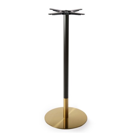 Base de mesa VERSALLES NEW, alta, dorada y negra, 43 cms de diámetro