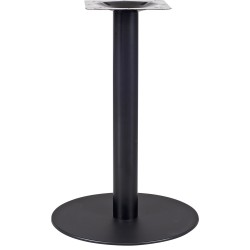 Base de mesa BOMBAY, tubo redondo, negra, base de acero de 8 mm. 45 cms de diámetro
