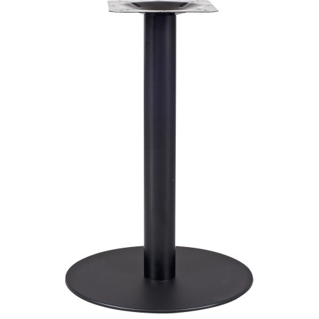 Base de mesa BOMBAY, tubo redondo, negra, base de acero de 8 mm. 45 cms de diámetro