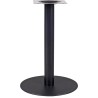 Base de mesa BOMBAY, tubo redondo, negra, base de acero de 8 mm. 45 cms de diámetro
