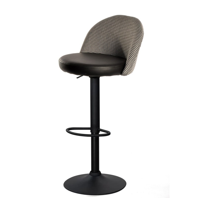 Taburete ETNA, regulable, metal negro