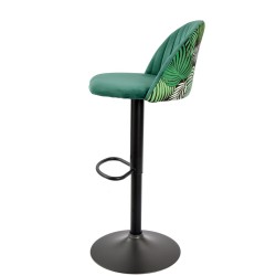 Taburete FLOWER, regulable, metal negro