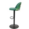 Taburete FLOWER, regulable, metal negro