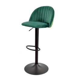 Taburete FLOWER, regulable, metal negro