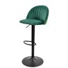 Taburete FLOWER, regulable, metal negro