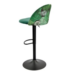 Taburete FLOWER, regulable, metal negro