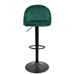 Taburete FLOWER, regulable, metal negro