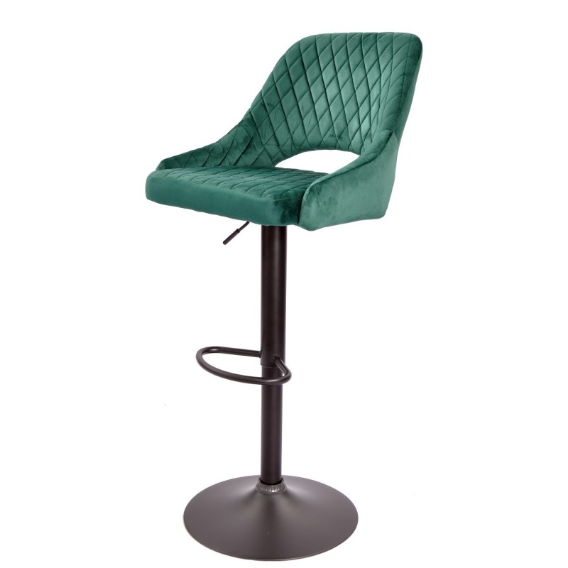 Taburete YASUR, regulable, metal negro