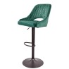 Taburete YASUR, regulable, metal negro