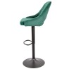 Taburete YASUR, regulable, metal negro