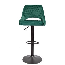 Taburete YASUR, regulable, metal negro