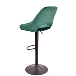 Taburete YASUR, regulable, metal negro
