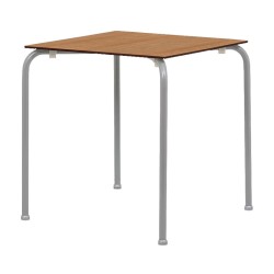 Mesa FERAY, apilable, epoxi color plata