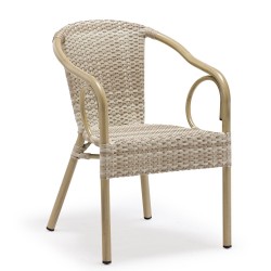 Sillón ADANA, apilable, aluminio