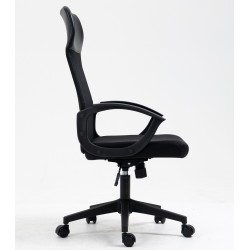 Sillón de oficina VERTON, negro, malla negra