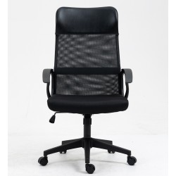Sillón de oficina VERTON, negro, malla negra