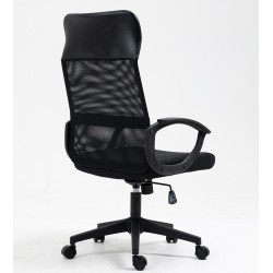 Sillón de oficina VERTON, negro, malla negra