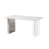 Mesa VENETO, acero inoxidable, acrílico, tapa de cerámica