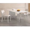 Mesa VENETO, acero inoxidable, acrílico, tapa de cerámica