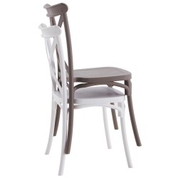 Silla CORFÚ, apilable, tratamiento anti UV