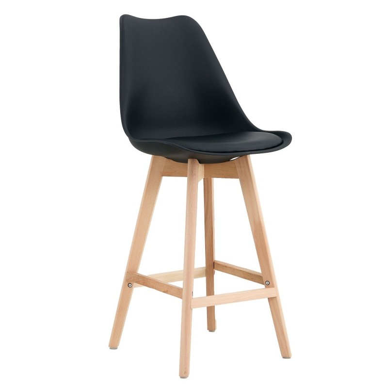 Taburete TORRE (SU), madera, negro