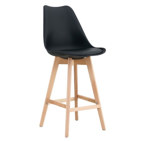 Taburete TORRE (SU), madera, negro