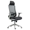 Sillón de oficina ARANJUEZ, alto, gris, ergonómico, multifunción
