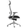 Sillón de oficina ARANJUEZ, alto, gris, ergonómico, multifunción