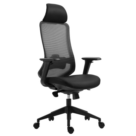 Sillón de oficina ARANJUEZ, alto, negro, ergonómico, multifunción