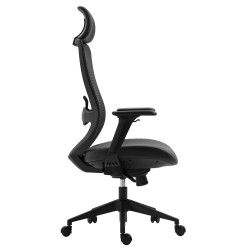 Sillón de oficina ARANJUEZ, alto, negro, ergonómico, multifunción