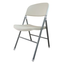Silla BEACH, plegable, metal plata