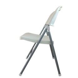 Silla BEACH, plegable, metal plata