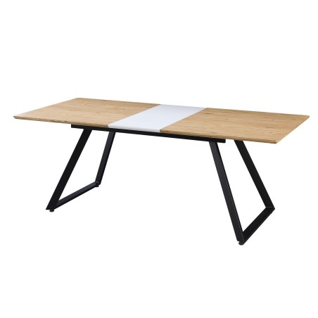 Mesa BÉRGAMO, extensible, metal, DM bilaminado