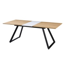 Mesa BÉRGAMO, extensible, metal, DM bilaminado