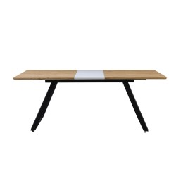 Mesa BÉRGAMO, extensible, metal, DM bilaminado
