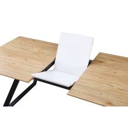 Mesa BÉRGAMO, extensible, metal, DM bilaminado