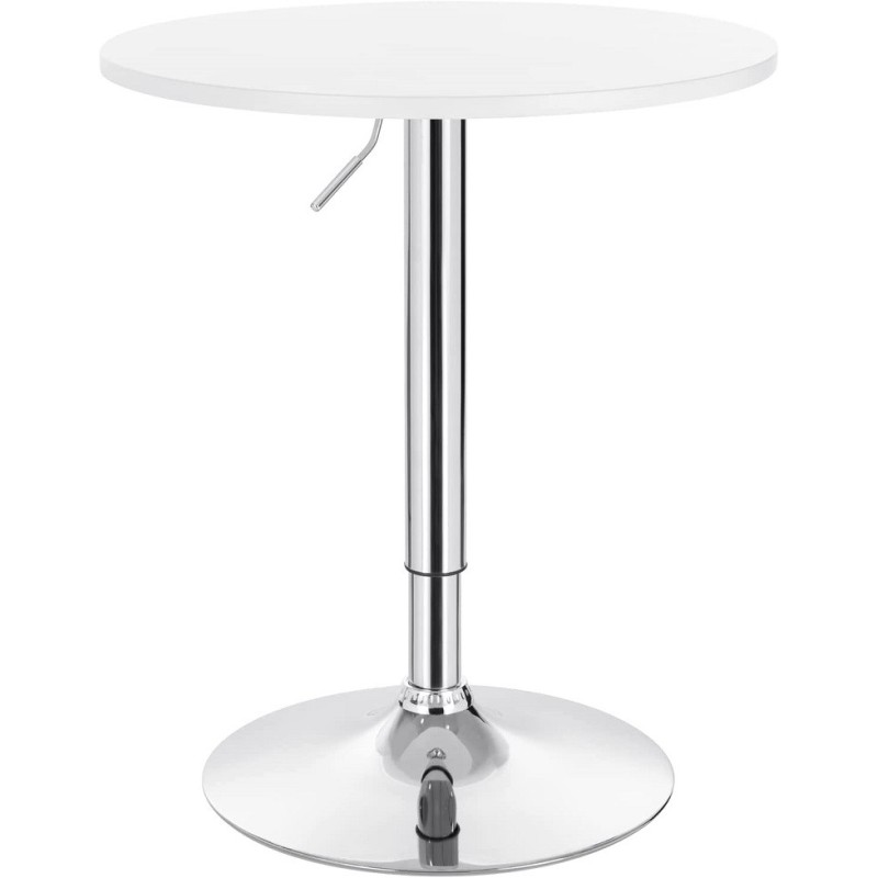 Mesa MABEL, graduable, tapa soft blanca