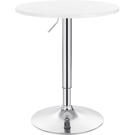 Mesa MABEL, graduable, tapa soft blanca