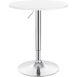 Mesa MABEL, graduable, tapa soft blanca