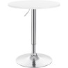 Mesa MABEL, graduable, tapa soft blanca