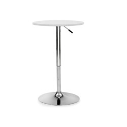 Mesa MABEL, graduable, tapa soft blanca