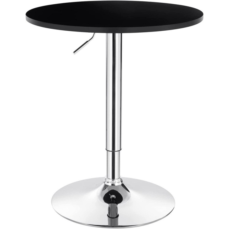 Mesa MABEL, graduable, tapa soft negra