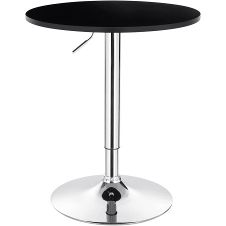 Mesa MABEL, graduable, tapa soft negra