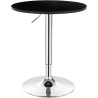 Mesa MABEL, graduable, tapa soft negra