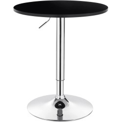 Mesa MABEL, graduable, tapa soft negra
