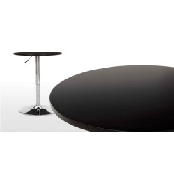 Mesa MABEL, graduable, tapa soft negra