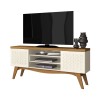 Mueble TV LIZ, blanco roto y coral