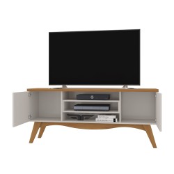Mueble TV LIZ, blanco roto y coral