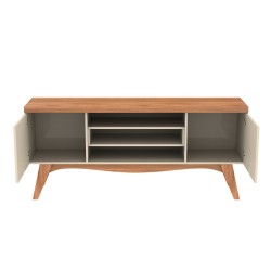 Mueble TV LIZ, blanco roto y coral